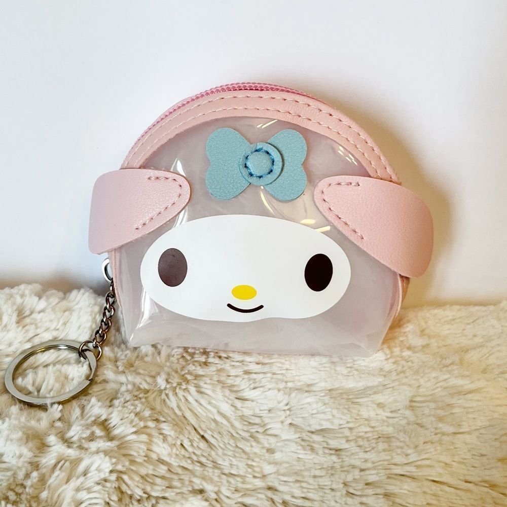 Sanrio Pink My Melody Transparent Keychain Bag